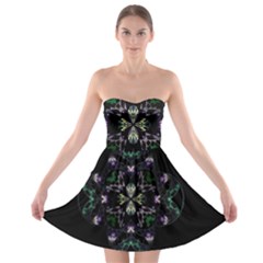 Fractal Fractal Art Texture Strapless Bra Top Dress by Sarkoni