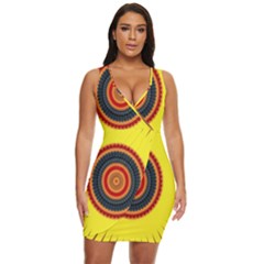 Art Decoration Wallpaper Bright Draped Bodycon Dress by Sarkoni