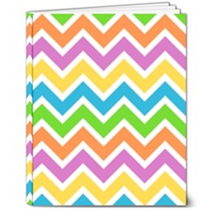 Chevron Pattern Design Texture 8  X 10  Hardcover Notebook by Apen