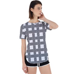 Seamless Stripe Pattern Lines Perpetual Short Sleeve T-shirt by Apen