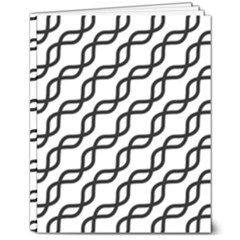 Diagonal Stripe Pattern 8  X 10  Hardcover Notebook by Apen