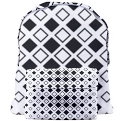 Square Diagonal Pattern Monochrome Giant Full Print Backpack by Apen