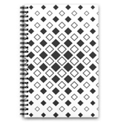 Square Diagonal Pattern Monochrome 5 5  X 8 5  Notebook by Apen