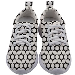 Pattern Star Repeating Black White Kids Athletic Shoes by Apen