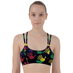 Ellipse Pattern Background Line Them Up Sports Bra by Apen