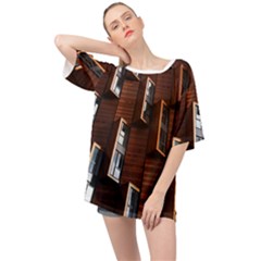 Abstract Architecture Building Business Oversized Chiffon Top by Amaryn4rt
