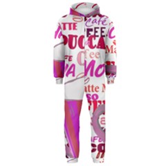 Coffee Cup Lettering Coffee Cup Hooded Jumpsuit (men) by Amaryn4rt