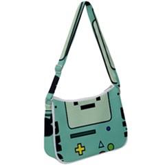 Adventure Time Beemo Bmo Illustration Cartoons Zip Up Shoulder Bag by Sarkoni