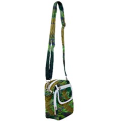 Green Pine Trees Wallpaper Adventure Time Cartoon Green Color Shoulder Strap Belt Bag by Sarkoni