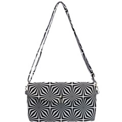 Background Pattern Halftone Black White Removable Strap Clutch Bag by Pakjumat