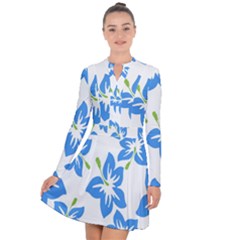 Hibiscus Wallpaper Flowers Floral Long Sleeve Panel Dress by Pakjumat