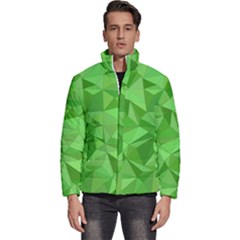 Mosaic Tile Geometrical Abstract Men s Puffer Bubble Jacket Coat by Pakjumat