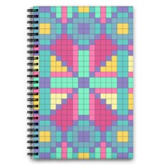 Checkerboard Squares Abstract Texture Patterns 5 5  X 8 5  Notebook by Apen