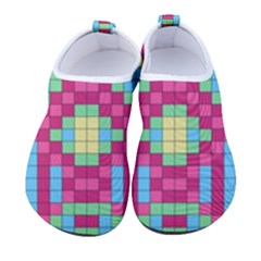 Checkerboard Squares Abstract Texture Pattern Kids  Sock-style Water Shoes by Apen