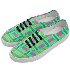 Checkerboard Squares Abstract Women s Classic Low Top Sneakers by Apen