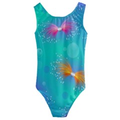 Non Seamless Pattern Blues Bright Kids  Cut-out Back One Piece Swimsuit by Dutashop