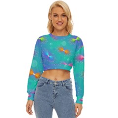 Non Seamless Pattern Blues Bright Lightweight Long Sleeve Sweatshirt by Dutashop