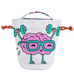 Brain Motivation Mental Activity Drawstring Bucket Bag by Modalart