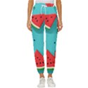 Watermelon Fruit Slice Women s Cropped Drawstring Pants View1