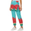 Watermelon Fruit Slice Women s Cropped Drawstring Pants View2