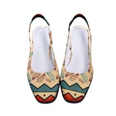 Ethnic-tribal-pattern-background Women s Classic Slingback Heels by Apen