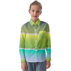 Pattern Banner Background Dot Set Kids  Long Sleeve Shirt by Ravend