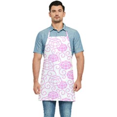 Peony Asia Spring Flowers Natural Kitchen Apron by Ravend