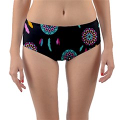 Dreamcatcher Seamless American Reversible Mid-waist Bikini Bottoms by Ravend