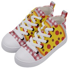 Pizza Table Pepperoni Sausage Kids  Mid-top Canvas Sneakers by Ravend
