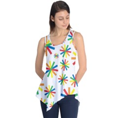 Celebrate Pattern Colorful Design Sleeveless Tunic by Ravend