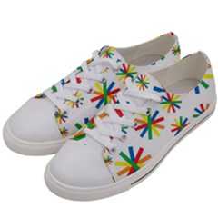 Celebrate Pattern Colorful Design Men s Low Top Canvas Sneakers by Ravend
