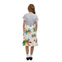 Celebrate Pattern Colorful Design Kids  Ruffle Flared Wrap Midi Skirt View4