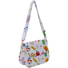 Summer Fair Food Goldfish Saddle Handbag by Ravend