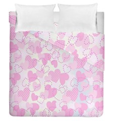 Valentine Background Hearts Bokeh Duvet Cover Double Side (queen Size) by Ravend