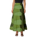 Mosaic Structure Background Tile Tiered Ruffle Maxi Skirt View1