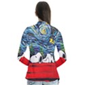 Dog House Vincent Van Gogh s Starry Night Parody Drape Collar Cardigan View2