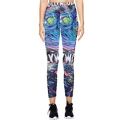 Hollywood Art Starry Night Van Gogh Pocket Leggings  by Modalart