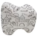 Baby Hand Sketch Drawn Toy Doodle Head Support Cushion View3