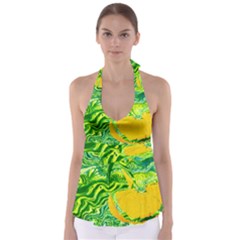 Zitro Abstract Sour Texture Food Tie Back Tankini Top by Amaryn4rt