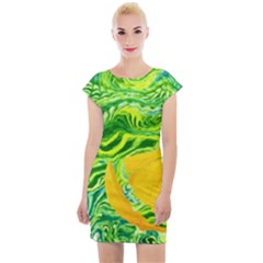 Zitro Abstract Sour Texture Food Cap Sleeve Bodycon Dress by Amaryn4rt