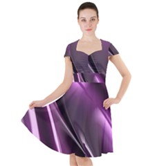 Fractal Mathematics Abstract Cap Sleeve Midi Dress by Amaryn4rt