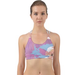 Pink Mountains Grand Canyon Psychedelic Mountain Back Web Sports Bra by Modalart