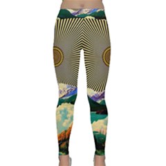 Surreal Art Psychadelic Mountain Classic Yoga Leggings by Modalart