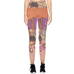 Pusheen Cute Fall The Cat Pocket Leggings  by Modalart