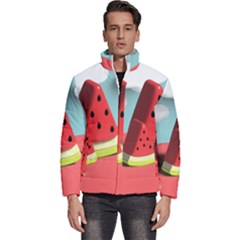 Watermelon Fruit Men s Puffer Bubble Jacket Coat by Modalart