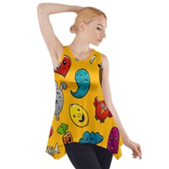 Graffiti Characters Seamless Ornament Side Drop Tank Tunic by Bedest