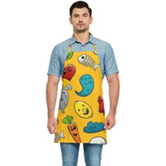 Graffiti Characters Seamless Ornament Kitchen Apron by Bedest