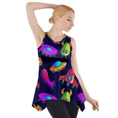 Space Pattern Side Drop Tank Tunic by Bedest