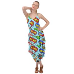 Comic Bubbles Seamless Pattern Layered Bottom Dress by Bedest