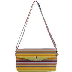 Neopolitan Horizontal Lines Strokes Removable Strap Clutch Bag by Pakjumat